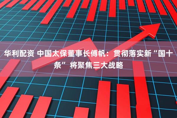 华利配资 中国太保董事长傅帆：贯彻落实新“国十条” 将聚焦三大战略